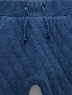 Best Purebaby Blue Quilted Track Joggers