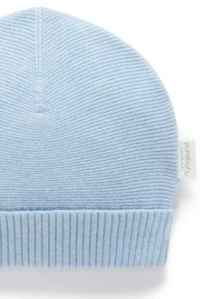 Outlet Purebaby Textured Beanie Blue