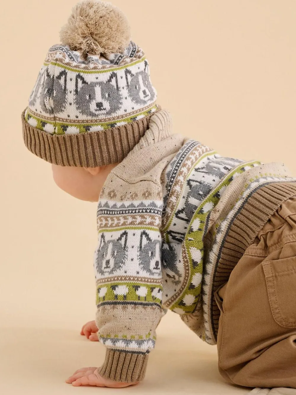 Discount Purebaby Brown Sheep Dog Beanie