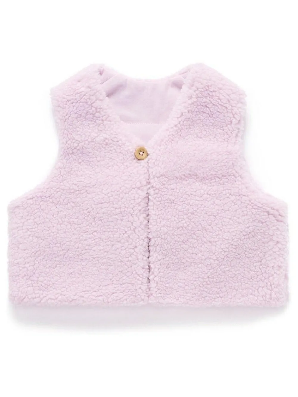 Clearance Purebaby Natural Shearling Reversible Vest