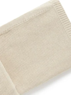 Outlet Purebaby Textured Knit 100% Cotton Blanket Natural