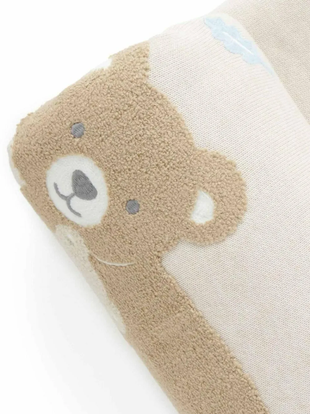 Best Purebaby Embroidered Lined Blanket Natural/Coral