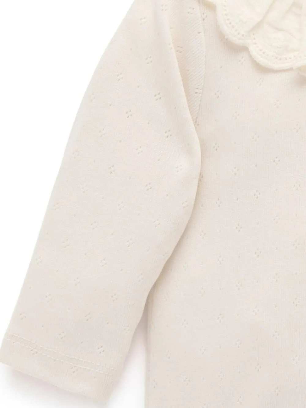 Discount Purebaby Nude Ruffle Pointelle Bodysuit