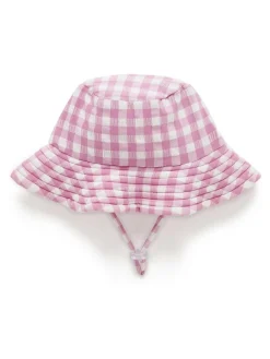 Purebaby Pink Broad Brim Swim Hat^ Hats & Scratch Mitts|Hats, Gloves & Scarves