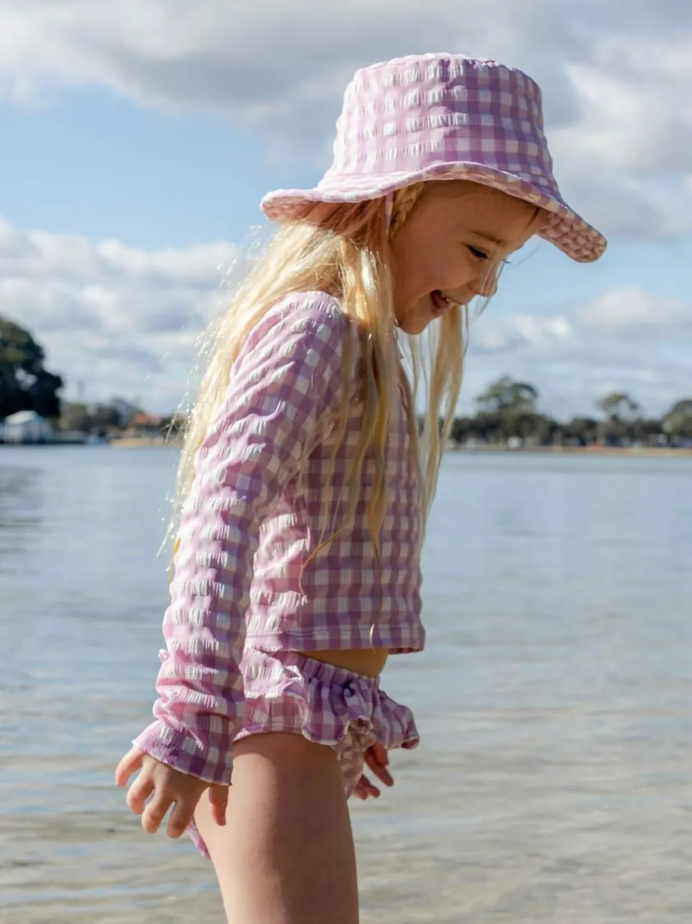 Purebaby Pink Long Sleeve Rashie Swim Set^ Swimwear|Swimwear