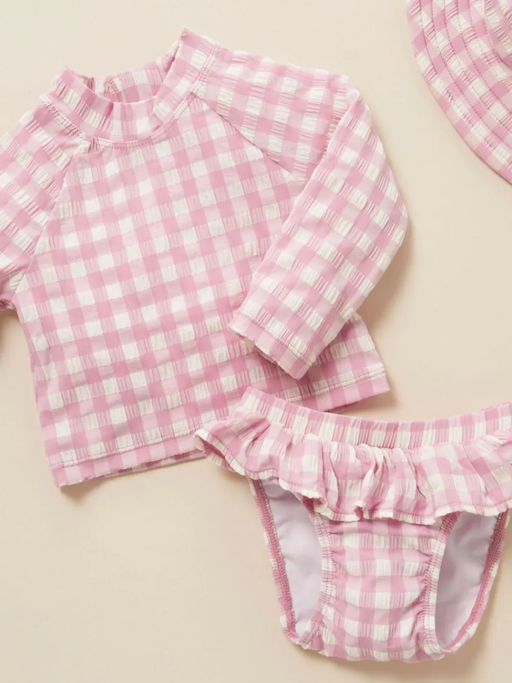 Purebaby Pink Long Sleeve Rashie Swim Set^ Swimwear|Swimwear