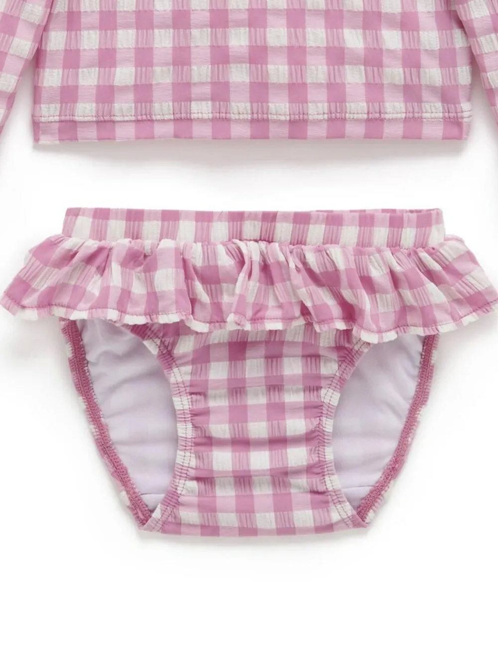 Purebaby Pink Long Sleeve Rashie Swim Set^ Swimwear|Swimwear