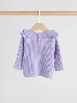 Next Purple Baby Knitted Jumper and Leggings Set 2 Piece (0mths-3yrs)^ Newborn Clothing|Sets & Co-Ords
