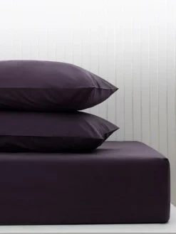 Next Purple Blackberry Cotton Rich Deep Fitted Bed Sheet^ Bedsheets & Pillow Cases