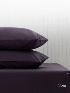 Next Purple Blackberry Cotton Rich Deep Fitted Bed Sheet^ Bedsheets & Pillow Cases