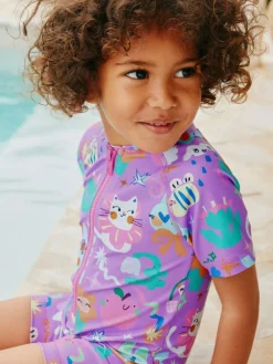 Next Purple Character Sunsafe Swimsuit (3mths-10yrs)^ Swimwear|Swimwear