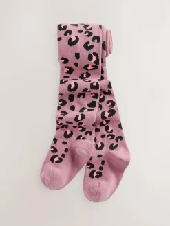 Discount Next Purple Cotton Rich Animal Print Tights