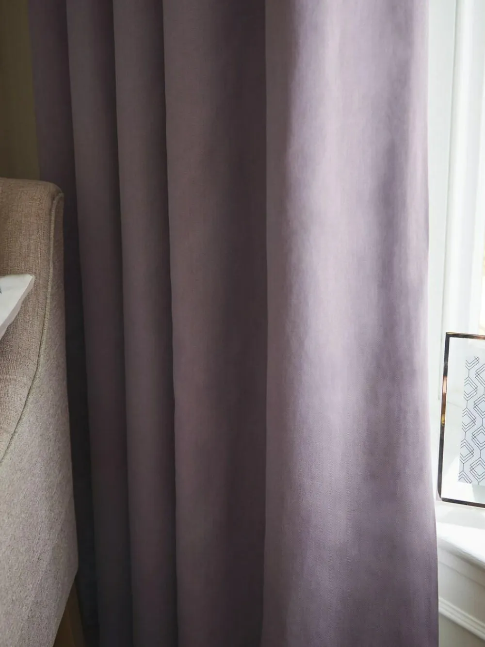 Sale Next Purple Elderberry Blackout/Thermal Cotton Eyelet Curtains