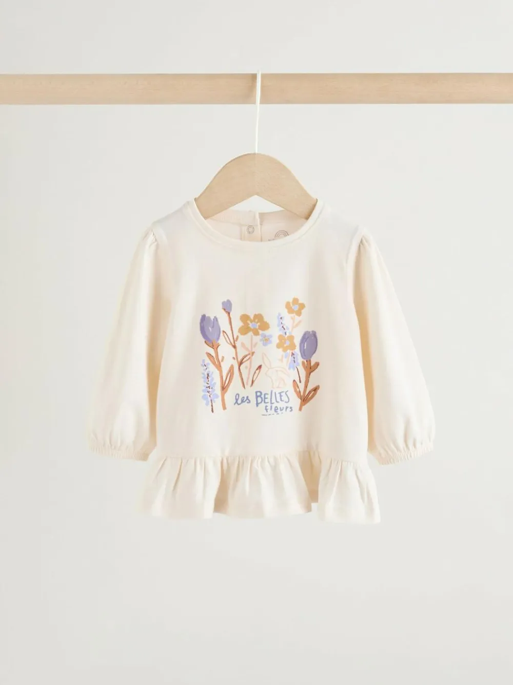 Hot Next Purple Flower Baby T-Shirts And Trousers 2 Piece Set (0mths-2yrs)