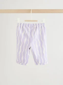 Hot Next Purple Flower Baby T-Shirts And Trousers 2 Piece Set (0mths-2yrs)