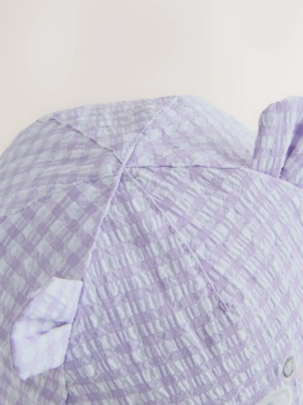 Next Purple Gingham Baby Embroidered Bear Legionnaire Hat (0mths-2yrs)^ Newborn Accessories|Hats & Scratch Mitts