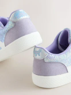 Best Next Purple Glitter Lilo & Stitch Lace-Up Lifestyle Trainers