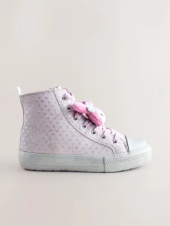 Online Next Purple Hello Kitty and Friends Lace-Up High Top Trainers