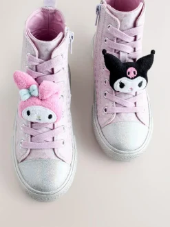 Online Next Purple Hello Kitty and Friends Lace-Up High Top Trainers
