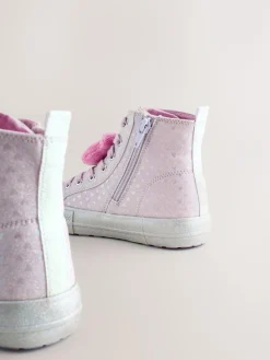 Online Next Purple Hello Kitty and Friends Lace-Up High Top Trainers