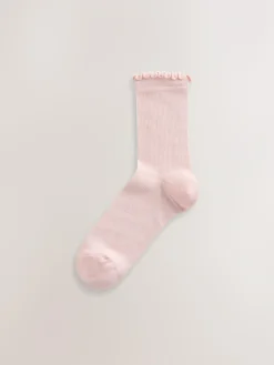 Next Purple Lettuce Welt Ankle Socks 5 Pack^Women Socks & Tights