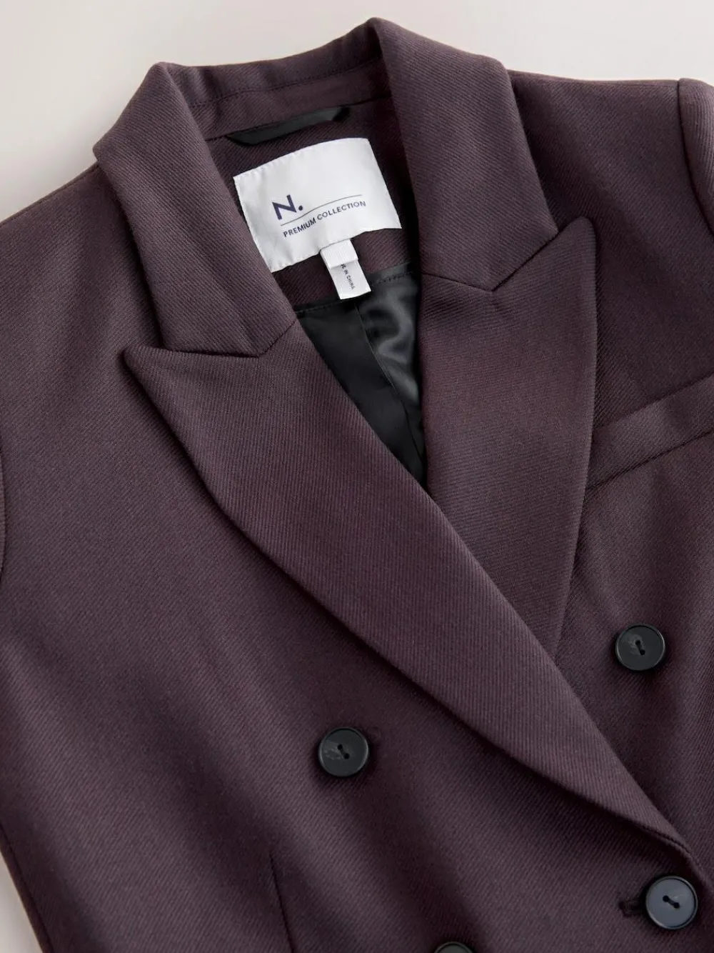 Online Next Purple N.Premium Wool Blend Twill Blazer
