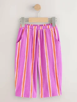 Next Purple Orange Stripe Barrel Leg Trousers (3mths-7yrs)^ Baby Girls|Pants & Leggings