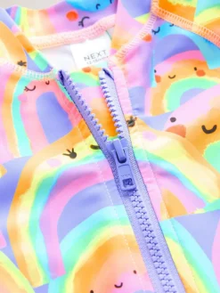 Next Long Leg Sunsafe Swimsuit (3mths-7yrs) Purple Rainbow