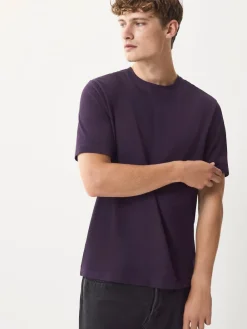 Next Purple Regular Fit Essential Crew Neck Cotton T-Shirt^ Tops & T-Shirts