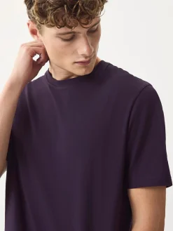 Next Purple Regular Fit Essential Crew Neck Cotton T-Shirt^ Tops & T-Shirts
