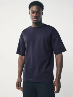 Next Purple Relaxed Fit Heavyweight T-Shirt^ Tops & T-Shirts