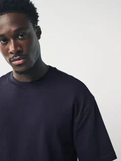 Next Purple Relaxed Fit Heavyweight T-Shirt^ Tops & T-Shirts