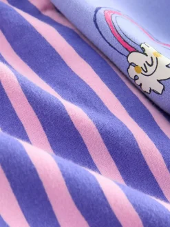 Next Purple Stripe Flower Hoodie & Barrel Leg Joggers Set (3mths-7yrs)^ Baby Girls|Sweatshirts & Hoodies