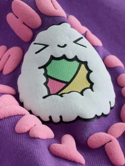 New Next Purple Sushi Oversized Graphic Print T-Shirt (3-16yrs)