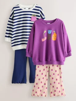 Sale Next Sweatshirt Set 4 Pack (3mths-7yrs) Purple