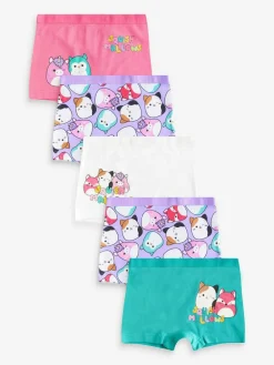 Next Purple/Green Squishmallow Short Briefs 5 Pack (5-14yrs)^ Underwear