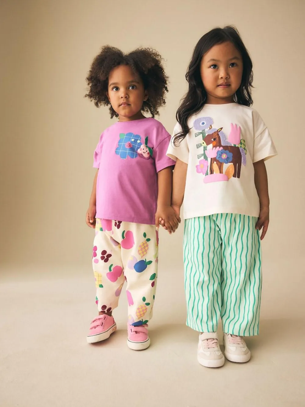 New Next Top & Trousers Set 2 Pack (3mths-7yrs) Purple/Green