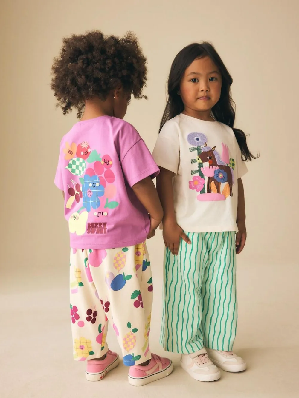 New Next Top & Trousers Set 2 Pack (3mths-7yrs) Purple/Green