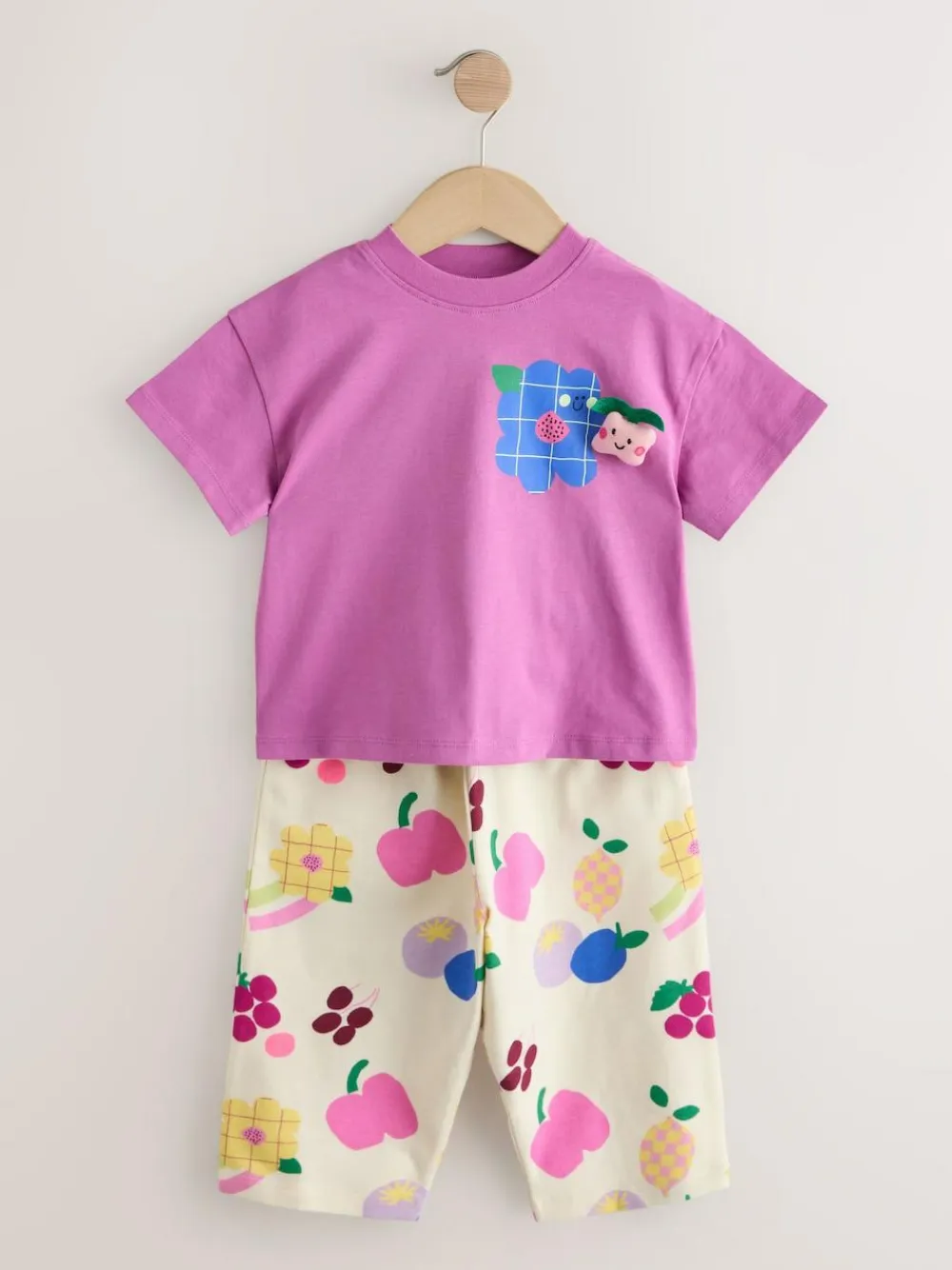 New Next Top & Trousers Set 2 Pack (3mths-7yrs) Purple/Green