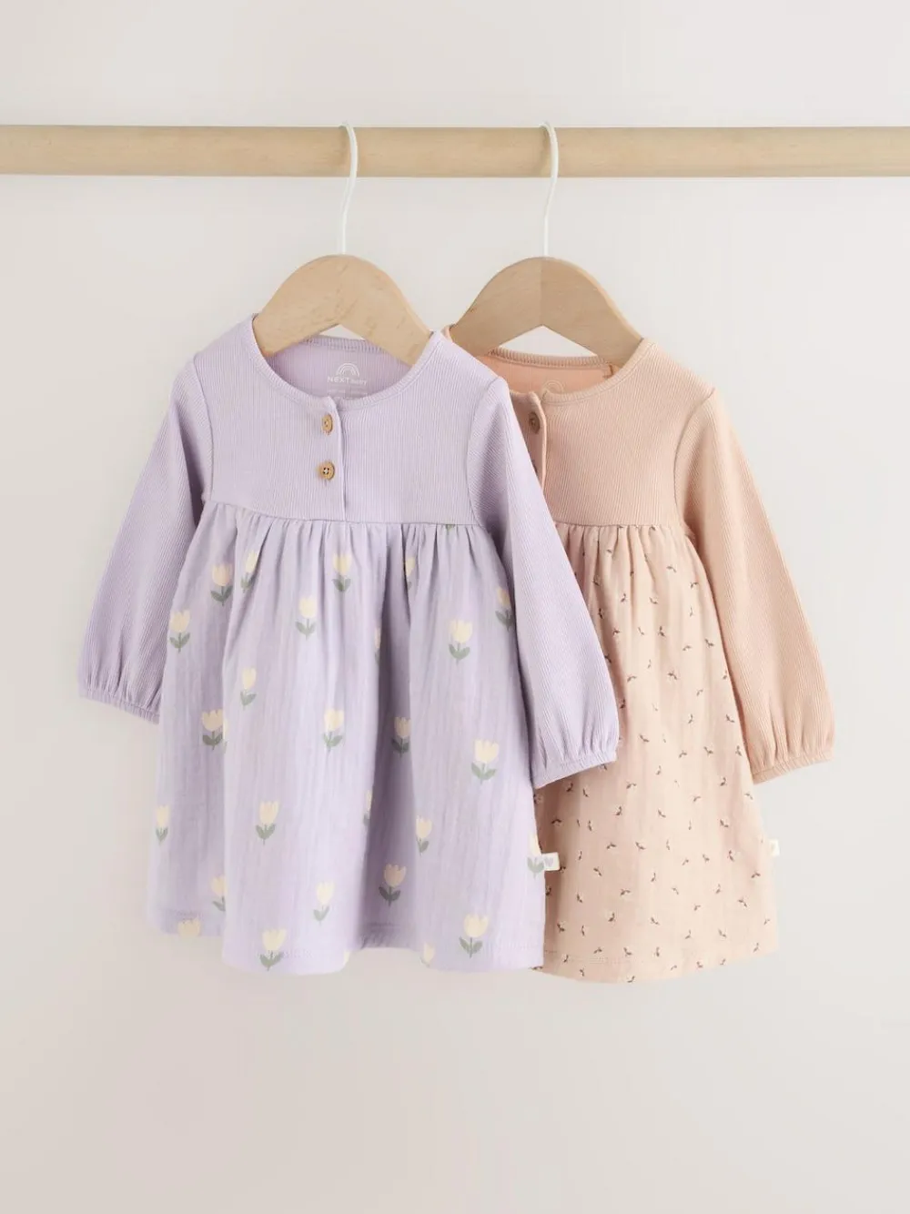Next Purple/Pink Baby Woven Dress 2 Pack (0mths-3yrs)^ Dresses