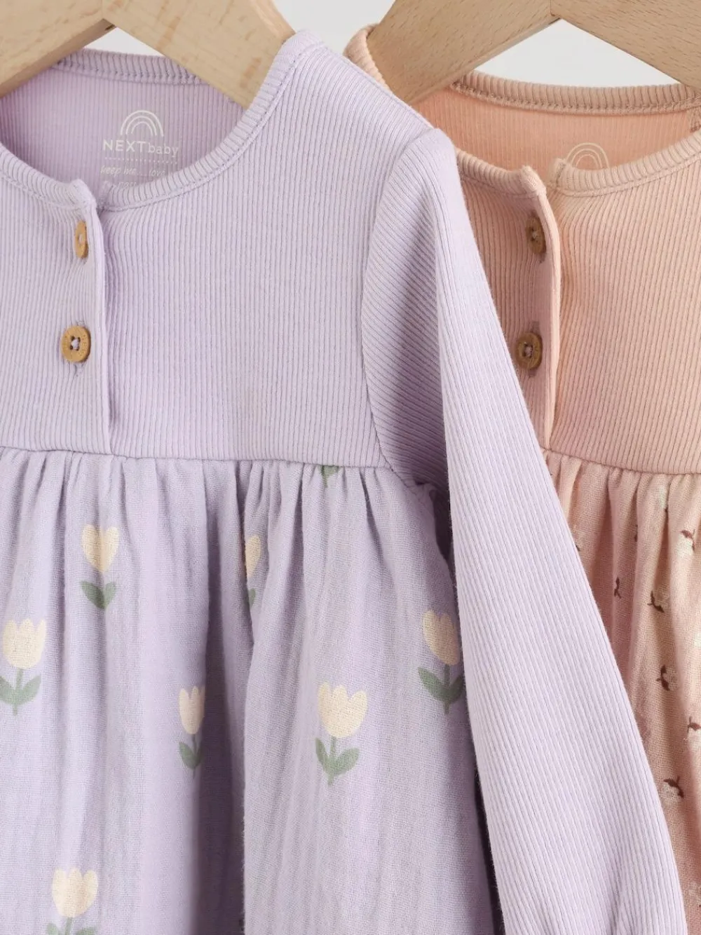 Next Purple/Pink Baby Woven Dress 2 Pack (0mths-3yrs)^ Dresses