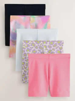 Next Purple/Pink/Animal Cycle Shorts 5 Pack (3-16yrs)^ Shorts & Skirts