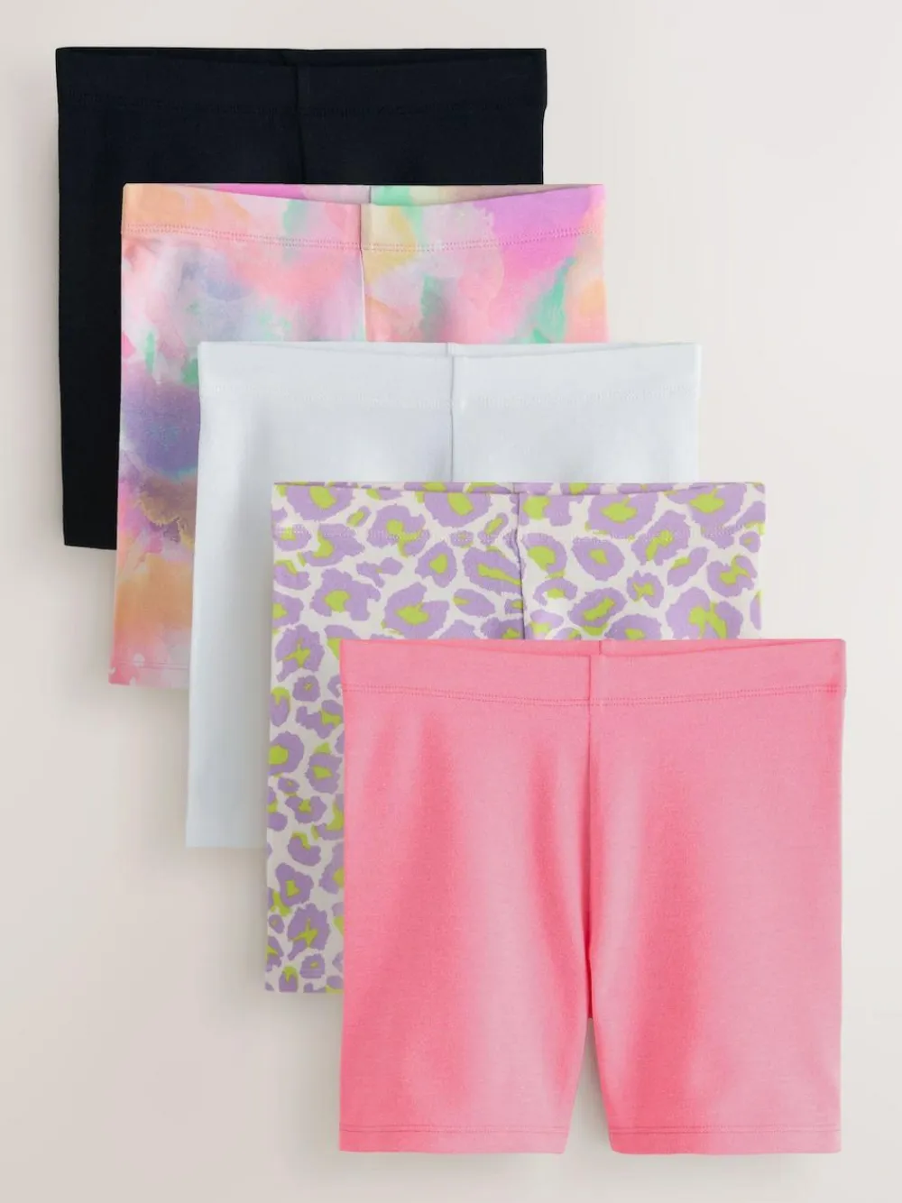 Next Purple/Pink/Animal Cycle Shorts 5 Pack (3-16yrs)^ Shorts & Skirts