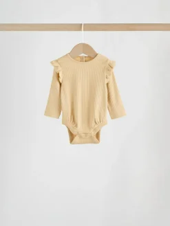 Discount Next Baby Long Sleeve Frill Bodysuits 4 Pack (0mths-2yrs) Purple/Yellow/Cream Ditsy