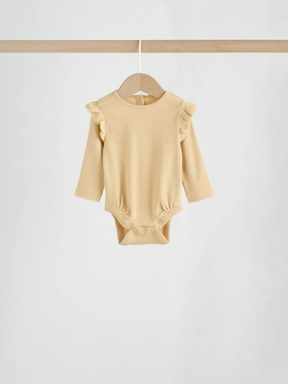 Discount Next Baby Long Sleeve Frill Bodysuits 4 Pack (0mths-2yrs) Purple/Yellow/Cream Ditsy