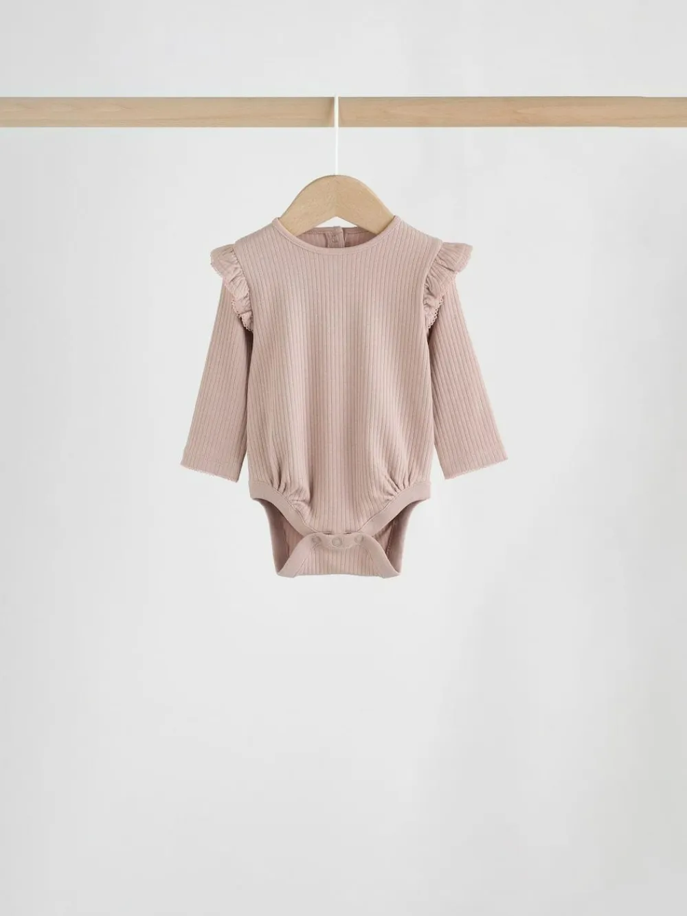 Discount Next Baby Long Sleeve Frill Bodysuits 4 Pack (0mths-2yrs) Purple/Yellow/Cream Ditsy