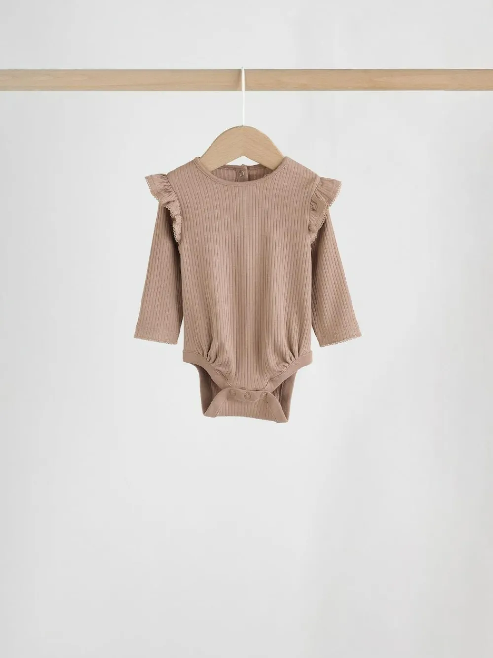 Discount Next Baby Long Sleeve Frill Bodysuits 4 Pack (0mths-2yrs) Purple/Yellow/Cream Ditsy