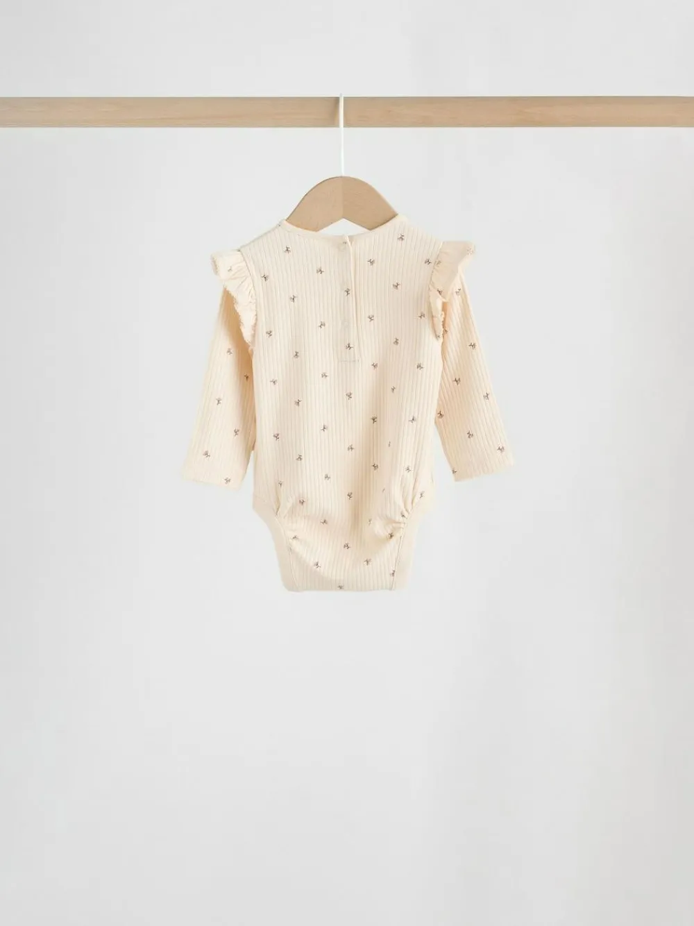 Discount Next Baby Long Sleeve Frill Bodysuits 4 Pack (0mths-2yrs) Purple/Yellow/Cream Ditsy