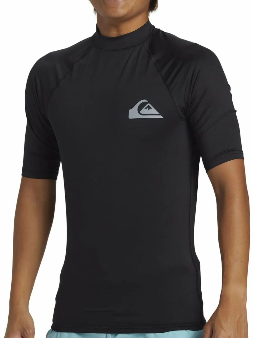 Outlet Quiksilver Short Sleeve UPF50 Rash Vest Black