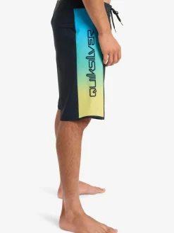 Hot Quiksilver Black Surfsilk Holmes 20 Logo Swim Shorts